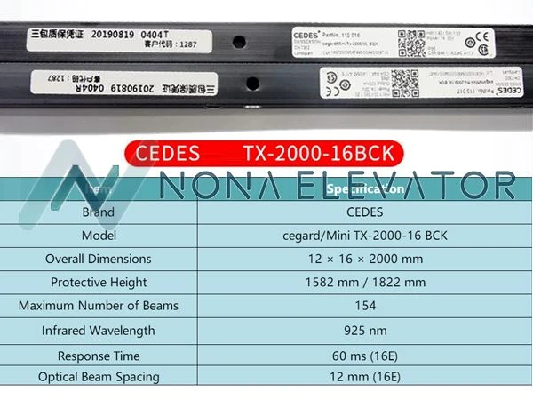 CEDES Elevator Door Sensor MiniMax-159 Cegard Blue-2000-16 replacement