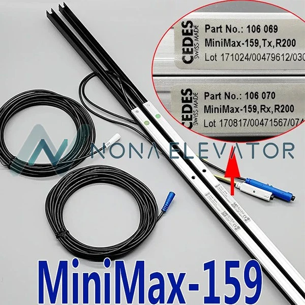 CEDES Elevator Door Sensor MiniMax-159 SY-2000-16BCK complete set CEDES Elevator Door Sensor MiniMax-159 SY-2000-16BCK complete set